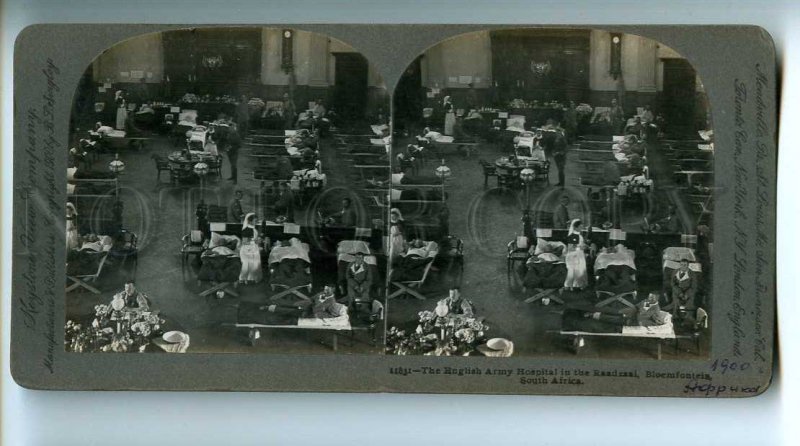 254694 SOUTH AFRICA Boer War Raadzaal Hospital STEREO PHOTO 