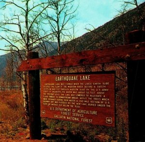 Vtg Chrome Postcard Ennis Montana MT 1960s Earthquake Lake Unused UNP