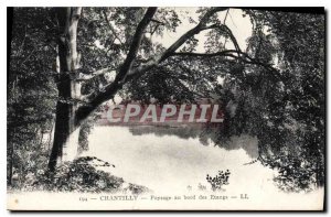 Old Postcard Chantilly Landscape at Ponds Edge