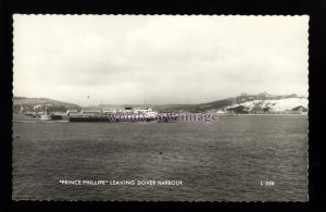 f1457 - Belgian Ferry - Prince Phillipe leaving Dover - postcard