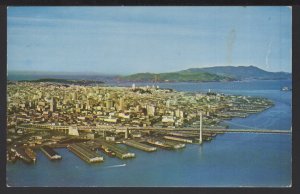 California SAN FRANCISCO Aerial View Waterfront Natural Harbor pm1956 ~ Chrome