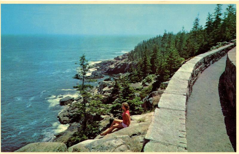 ME - Bar Harbor. Acadia National Park. View from Summit of Otter Cliff