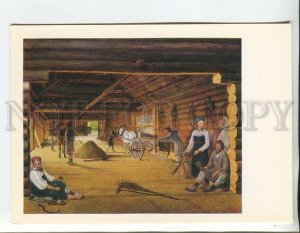 458465 USSR 1985 year Venetsianov barn old postcard