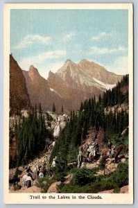 Trail To The Lake In The Clouds, Banff National Park, Alberta, Antique Postcard