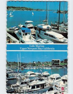 Postcard Lido Marina, Upper Newport Bay, Newport Beach, California