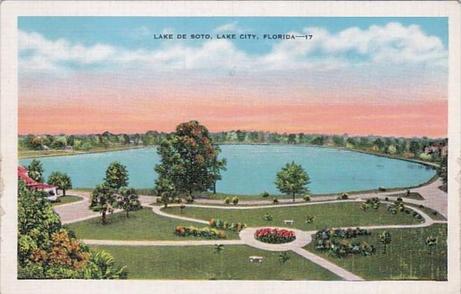 Florida Lake City Lake De Soto 1946