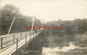 IA, Estherville, Iowa, RPPC, Des Moines River Bridge, LL Cook Photo No 1605