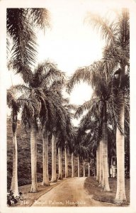 RPPC ROYAL PALMS HONOLULU HAWAII REAL PHOTO POSTCARD (c. 1940s)