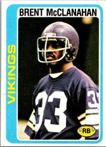 1978 Topps Football Card Brent McClanahan Minnesota Vikings sk7503