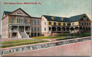 Odd Fellows Home Meadville Pennsylvania Vintage Postcard C056