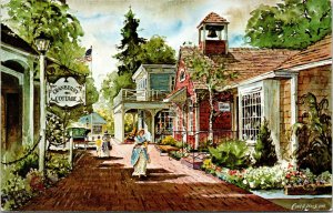 Vtg Milleridge Inn Artist Cyril Lewis Jericho Long Island New York NY Postcard