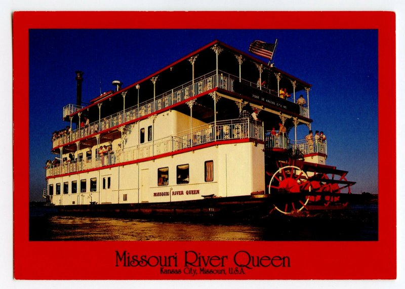 Postcard Missouri River Queen Kansas City Missouri Continental View Card 