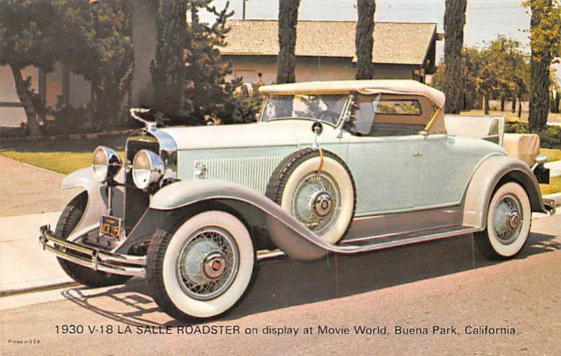 1930 V-18 La Sallet Roadster Movie World, Buena Park, California, USA Unused 