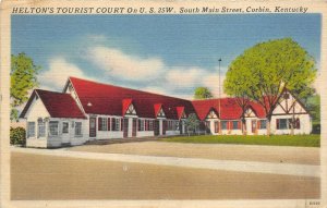 Corbin Kentucky 1950 Postcard Helton's Tourist Court Motel