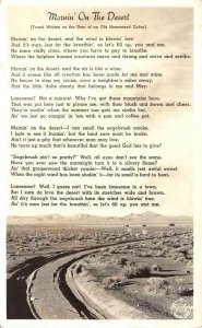 RPPC MORNIN' ON THE DESERT Western Poem c1930s Frashers Vintage Photo Postcard