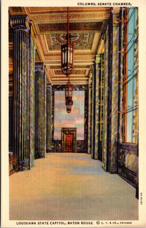 Linen PC Columns at Senate Chamber Louisiana State Capitol Building Baton Rouge