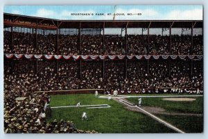 1940 St. Louis Missouri Postcard Sportsmen's Park Stadium National League Sports