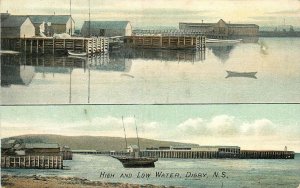 c1910 Postcard; Views Showing High & Low Tides, Digby NS Canada