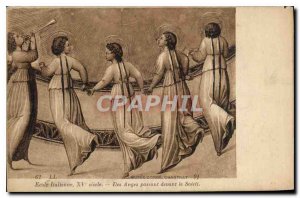 Old Postcard Musee Conde Chantilly Italian School Angels passont front of the...