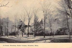 Windom Minnesota Frosty Morning Sixth Ave Antique Postcard K64169