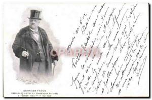 Postcard Fancy Old Tobacco Georges Favon Councilor & # 39Etat and National Co...