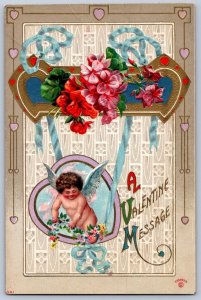 K47/ Valentine's Day Love Holiday Postcard c1910 Cupid 80