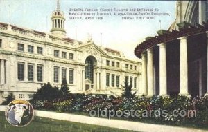 Oriental Foreign Exhibit Building 1909 Alaska - Yukon Pacific Exposition Seat...