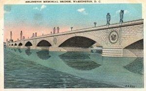 Vintage Postcard 1920s Arlington Memorial Bridge Washington DC District Columbia