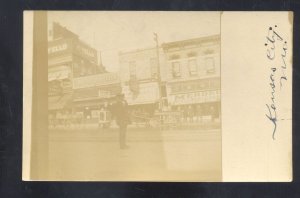 RPPC KANSAS CITY MISSOURI DOWNTOWN STREET SCENE STORES REAL PHOTO POSTCARD