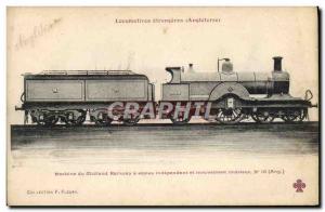 Postcard Old Train Locomotive Machine Midland Railway