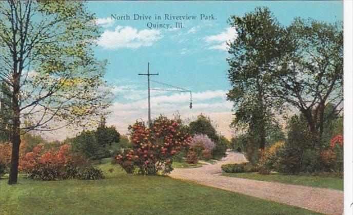 Illinois Quincy North Drive In Riverview Park Curteich
