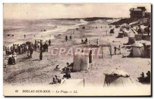 Old Postcard Soulac sur Mer Beach