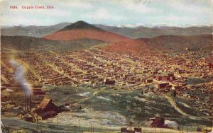 Cripple Creek Aerial View Colorado 1910c postcard