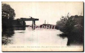 Old Postcard Pont Saint Maximin War After the bombing Army