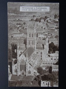 WORCESTER & CATHEDRAL From The Air c1920's PC by Aircraft Manufacturing Co. 847