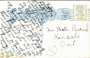 Postcard SK Moose Jaw Section of C. P. R. Gardens 1908 Kinsale ON Cancel K12