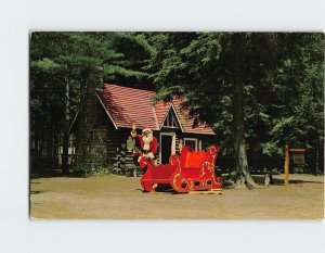 Postcard Santa At Home, Santa's Village, Bracebridge, Canada