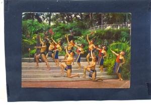 PHILIPPINES POSTCARD TRIBAL DANCE LIFE LEGEND LORE BAMBOO...