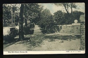 Early Canton, Illinois/IL Postcard, West Elm Street