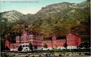 Postcard UT Utah County Provo State Mental Hospital Insane Asylum ~1910 H11