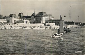 Sailing vessels navigation related postcard France Deauville Trouviale yachts