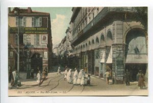 425767 ALGERIA Bab-Azoun street ADVERTISING Vintage postcard