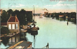 Netherlands Gezicht op Binnenzaan Zaandam Vintage Postcard 01.45