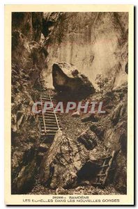 Old Postcard Samoens Ladders in New Gorges