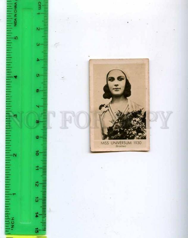 188457 Miss UNIVERSUM BRAZIL 1930 Vintage photo CIGARETTE card