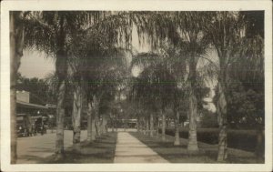 Florence Villa FL Sidewalk & Street c1920s-30s Real Photo Postcard