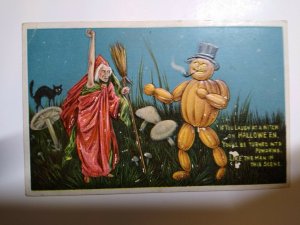 Halloween Postcard Anthropomorphic Anglo-American Original 876 Goblin Creature
