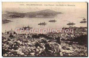 Old Postcard Villefranche Cap Ferrat and the Bay Wing