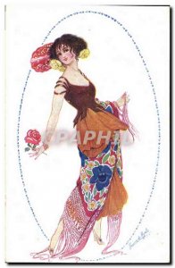 Old Postcard Fantasy Illustrator Woman