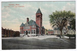 Taunton, Mass, Post Office ( Red, Gray Trimmings)